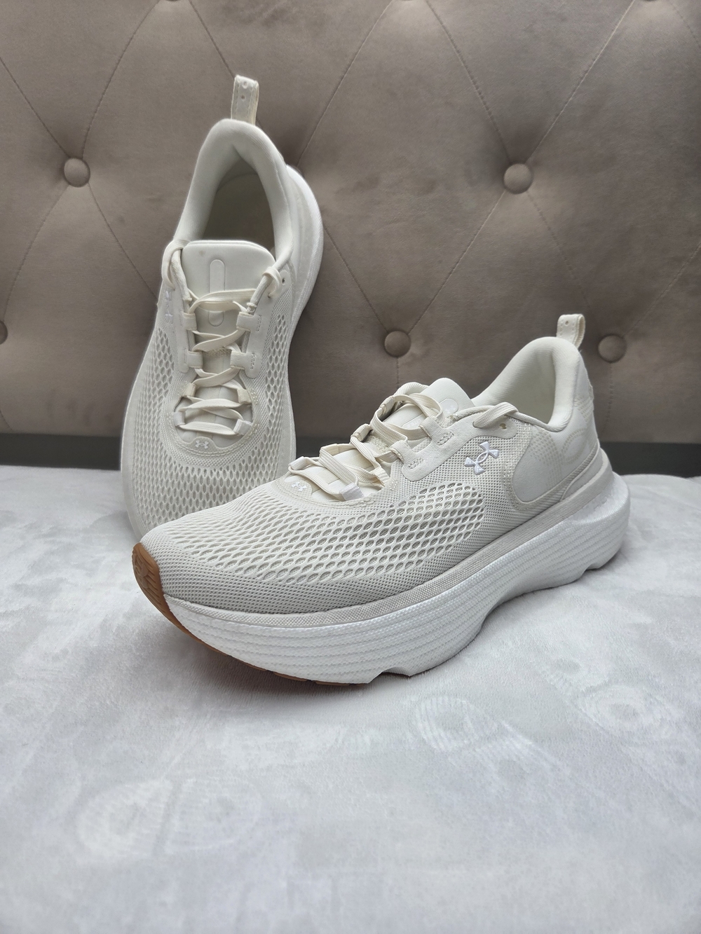 Under Armour Infinite Elite 2 Men’s 10.5 Cream White Running Shoes 3028169-114